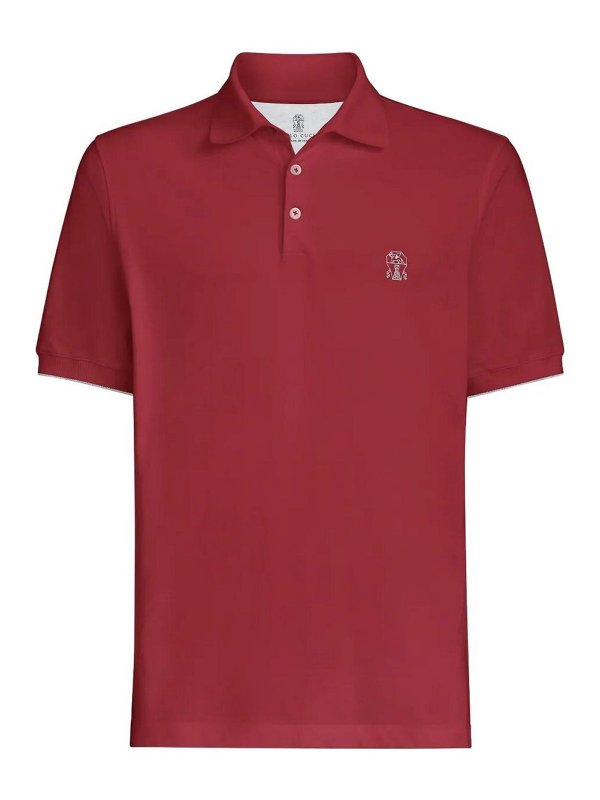 BRUNELLO CUCINELLI: Poloshirts - Poloshirt - Rot