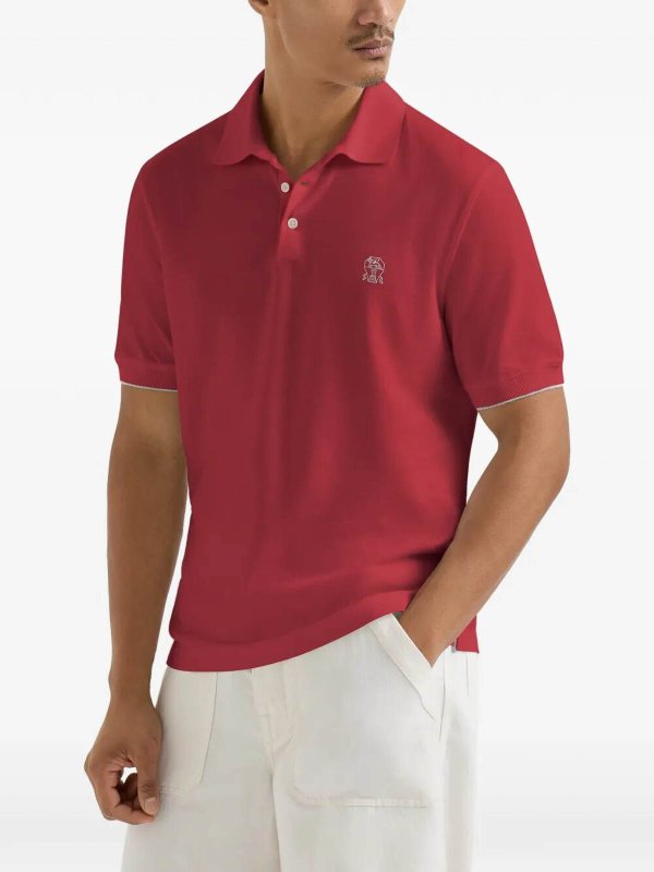 Poloshirt - Rot shop online: BRUNELLO CUCINELLI