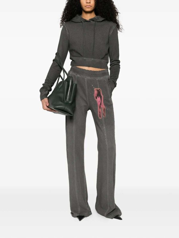 DIESEL: Strickpullover mit Rundhalsausschnitt online - Rundhalspullover - Grau