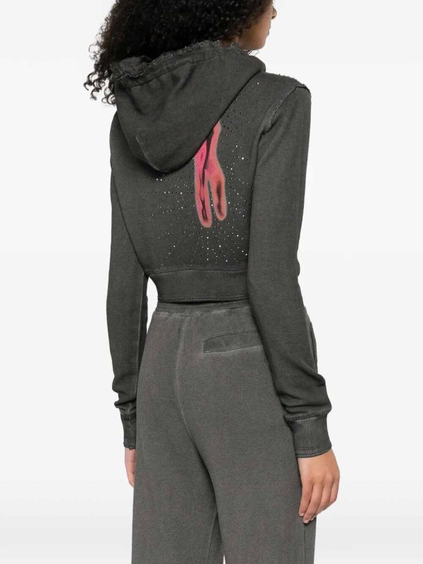 The Best Shops DIESEL: Strickpullover mit Rundhalsausschnitt - Rundhalspullover - Grau