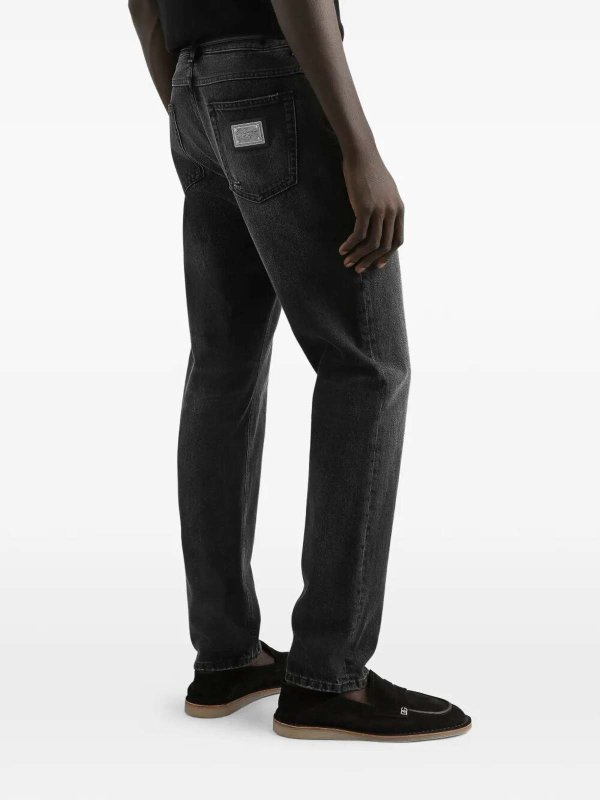 The Best Shops DOLCE & GABBANA: ストレートジーンズ - ストレートジーンズ - 黒