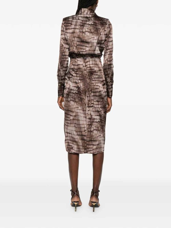 The Best Shops ELISABETTA FRANCHI: ニーレングスドレス - 膝丈ドレス - ブラウン