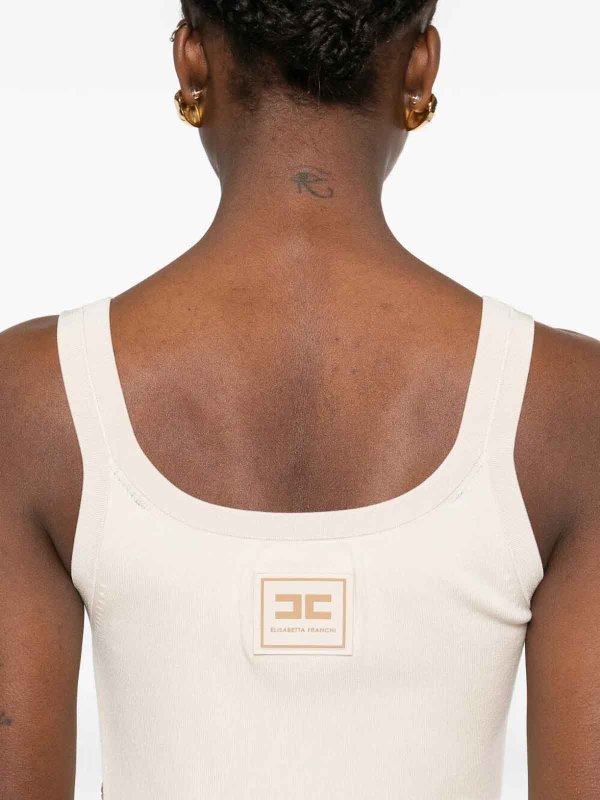 ELISABETTA FRANCHI buy online 膝丈ドレス - 白