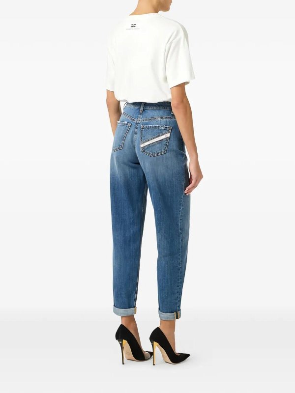 The Best Shops ELISABETTA FRANCHI: ストレートジーンズ - ストレートジーンズ - ブルー