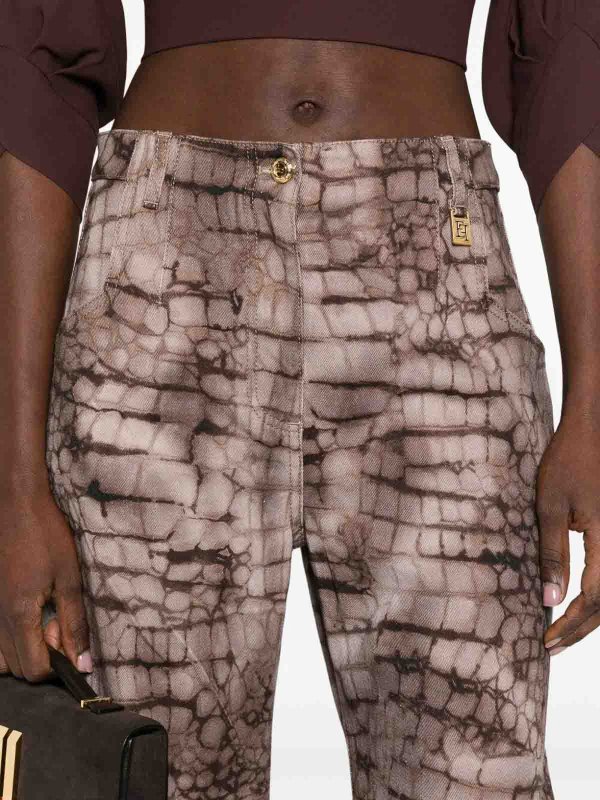 ストレートジーンズ - ブラウン shop online: ELISABETTA FRANCHI