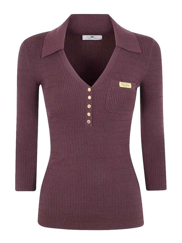 ELISABETTA FRANCHI: クルーネック - クルーネック - ブラウン