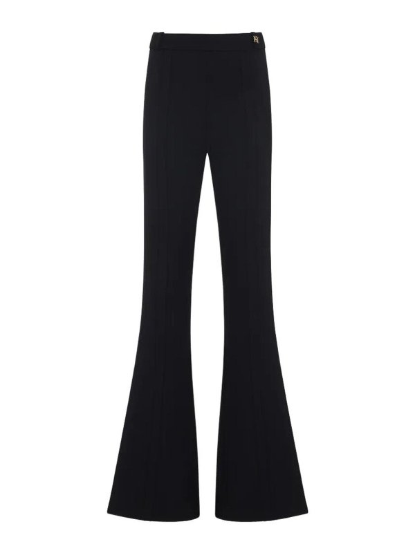 ELISABETTA FRANCHI: カジュアルトラウザー - カジュアルパンツ - 黒