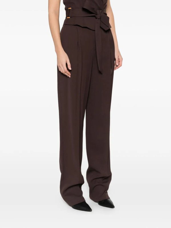 カジュアルパンツ - ブラウン shop online: ELISABETTA FRANCHI