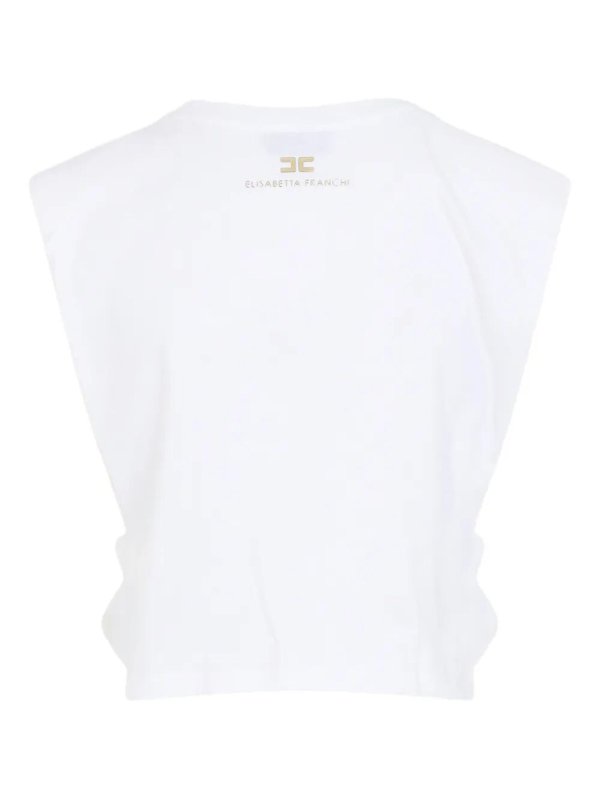 ELISABETTA FRANCHI: Strickpullover mit Rundhalsausschnitt online - Rundhalspullover - Weiß