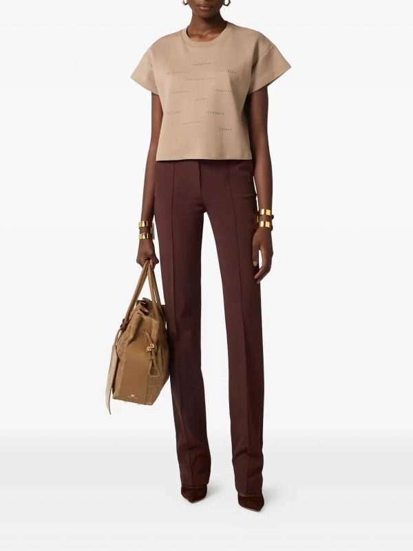 ELISABETTA FRANCHI: クルーネック online - クルーネック - ダークグレー