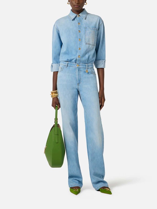 ELISABETTA FRANCHI: ジャンプスーツ online - ジャンプスーツ - ライトブルー