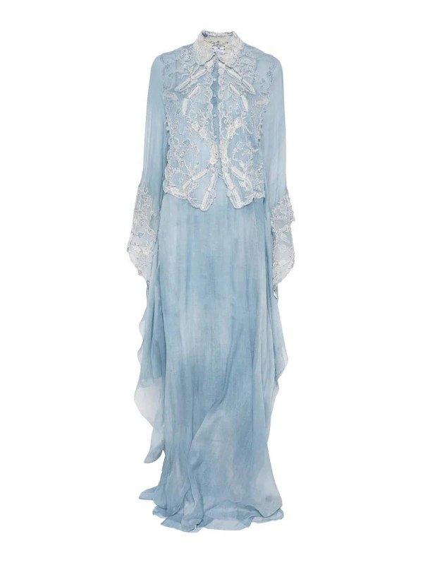 ERMANNO SCERVINO: ニーレングスドレス - 膝丈ドレス - ブルー