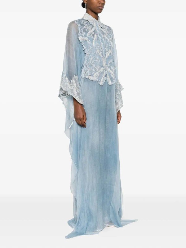 ERMANNO SCERVINO: ニーレングスドレス online - 膝丈ドレス - ブルー