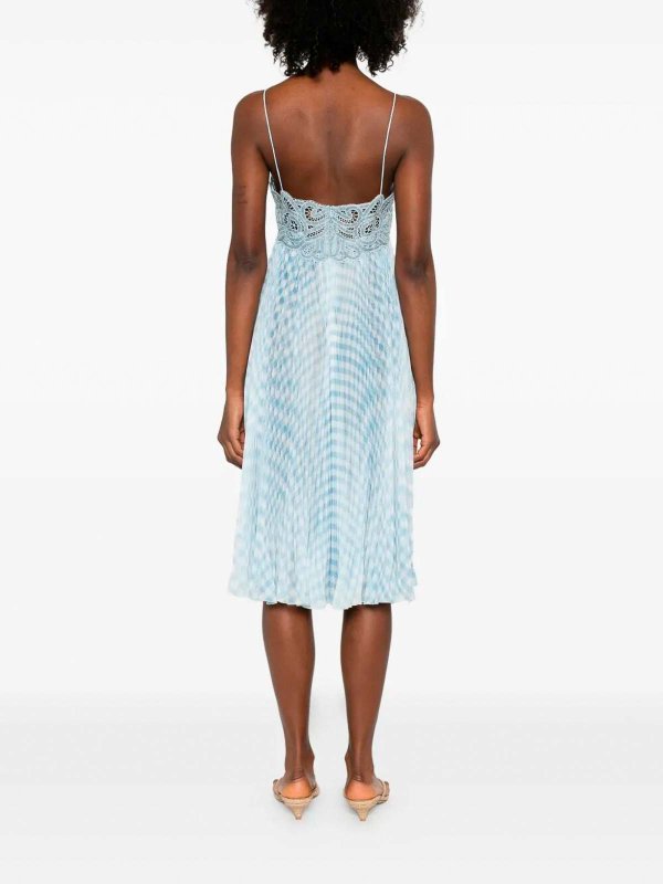 膝丈ドレス - ライトブルー shop online: ERMANNO SCERVINO