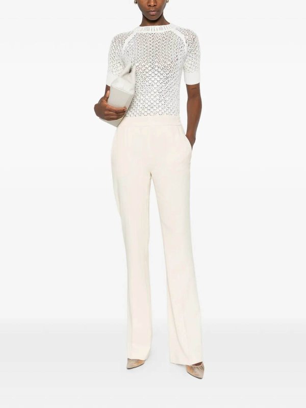 ERMANNO SCERVINO: Strickpullover mit Rundhalsausschnitt online - Rundhalspullover - Weiß