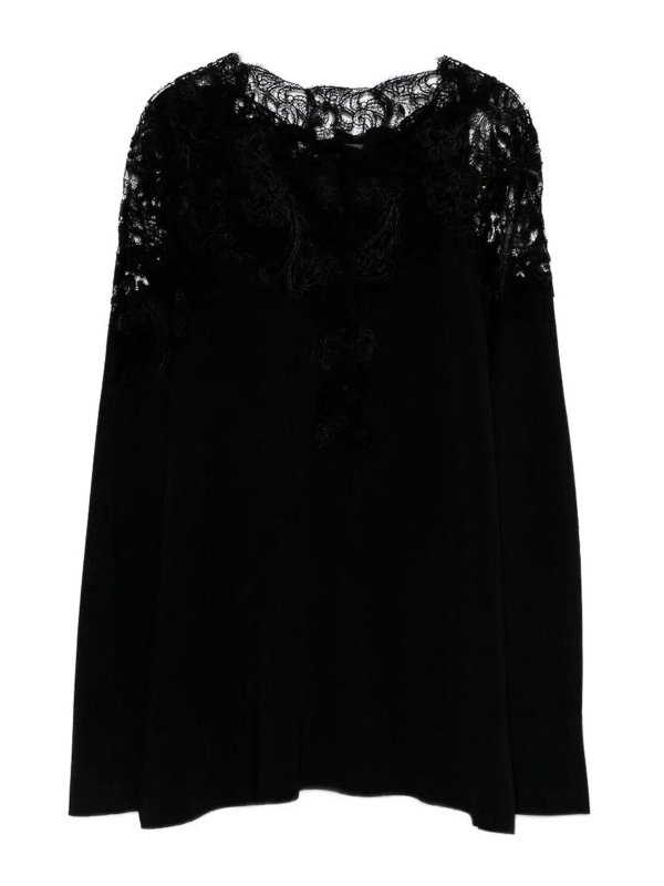 ERMANNO SCERVINO: Tops und Tank Tops - Top - Schwarz