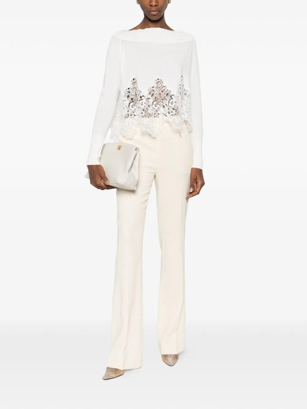 ERMANNO SCERVINO: Strickpullover mit Rundhalsausschnitt online - Rundhalspullover - Weiß