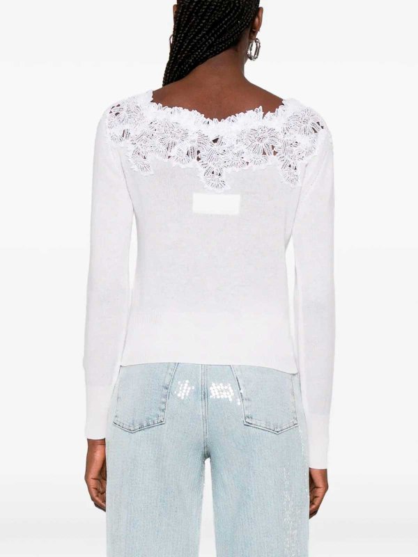 The Best Shops ERMANNO SCERVINO: Cardigans - Cardigan - Weiß