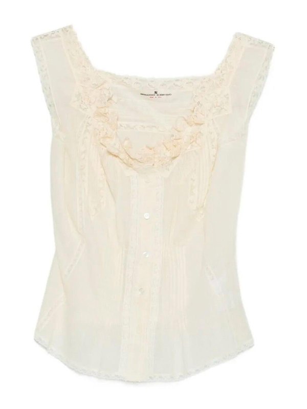 ERMANNO SCERVINO: トップス＆タンクトップ - トップ/タンクトップ - クリーム