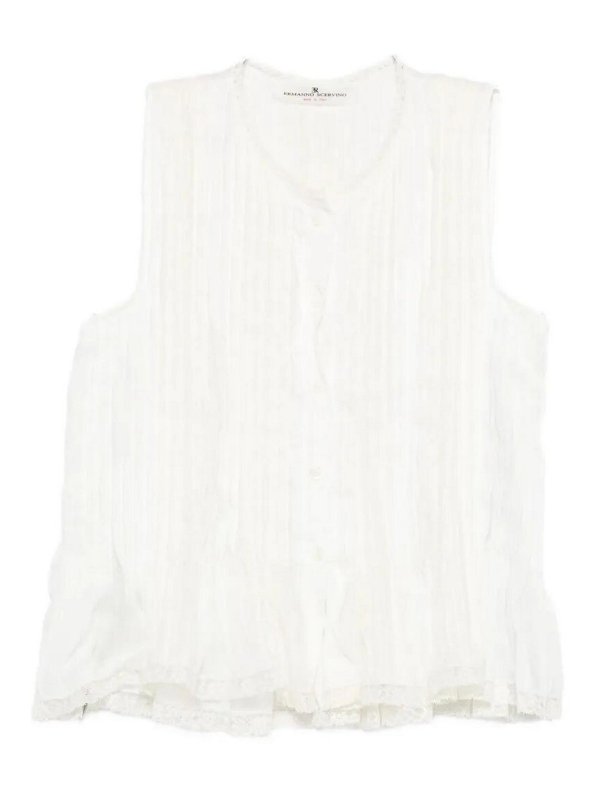 ERMANNO SCERVINO: Tops und Tank Tops - Top - Weiß