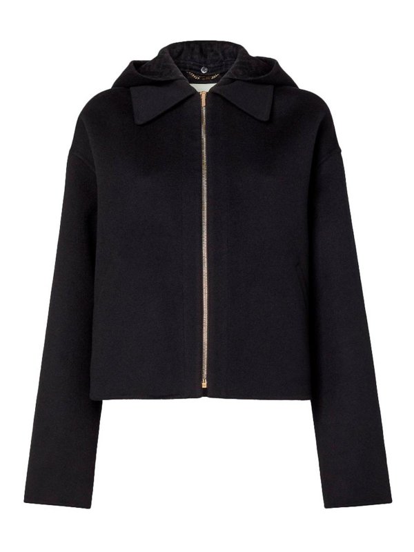 FENDI: knee length coats - Ff Double Wool Blouson