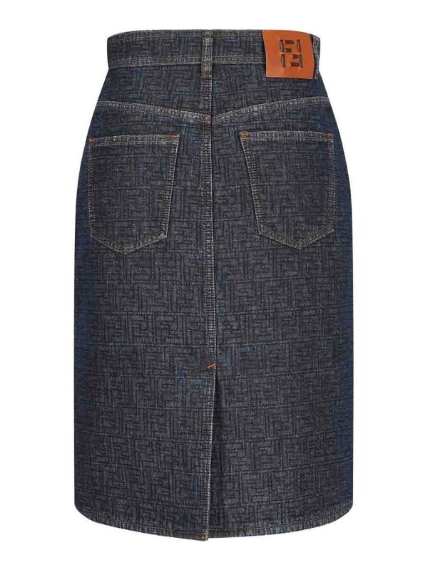 FENDI: Knee length skirts & Midi online - Ff Padded Denim Skirt