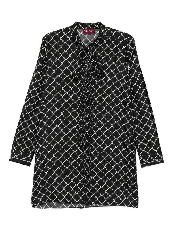 GUCCI: short dresses - Heritage Intrigue Mini Dress