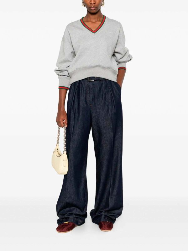 GUCCI: v necks online - V-Neck Boxy Sweater