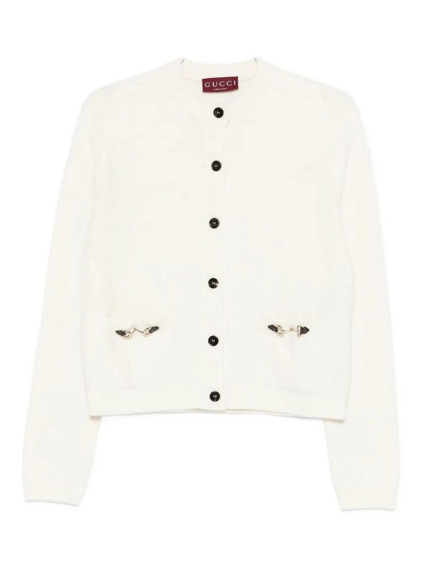 GUCCI: cardigans - Long Sleeve Crew-Neck Cardigan
