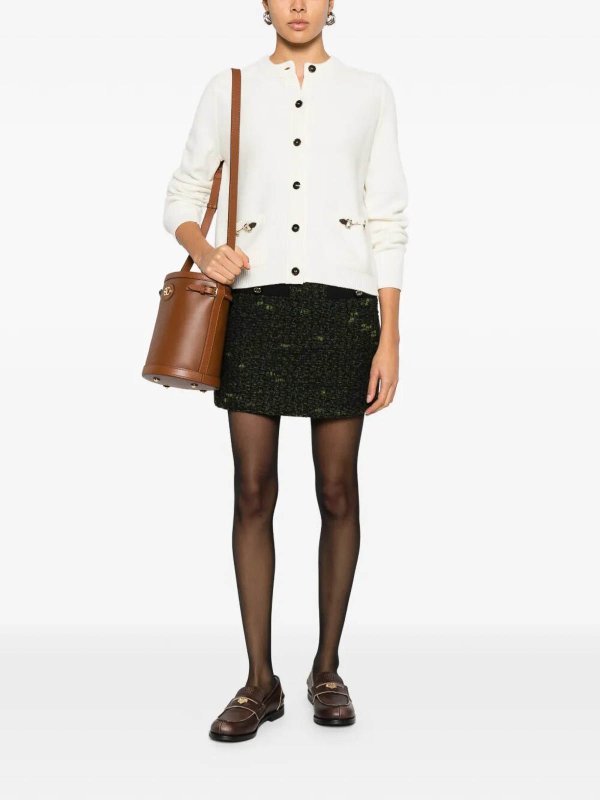 GUCCI: cardigans online - Long Sleeve Crew-Neck Cardigan