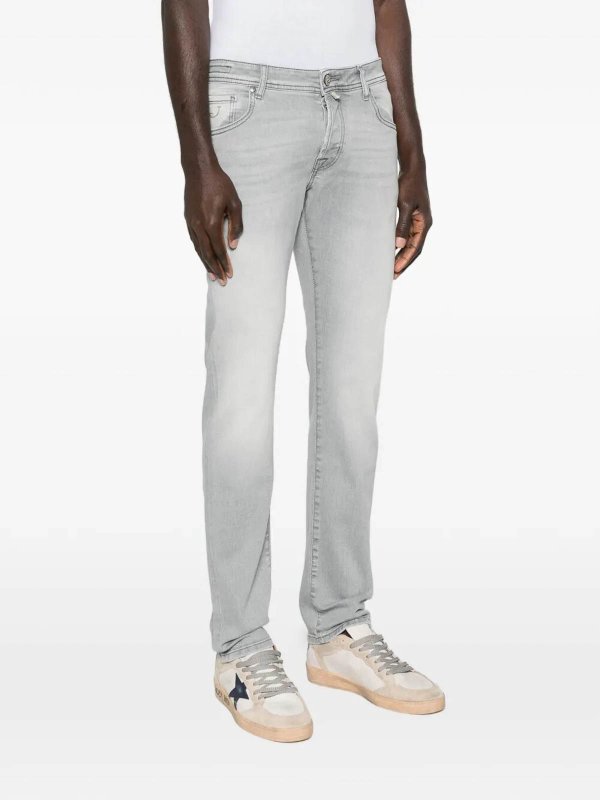 ストレートジーンズ - ライトグレー shop online: JACOB COHEN