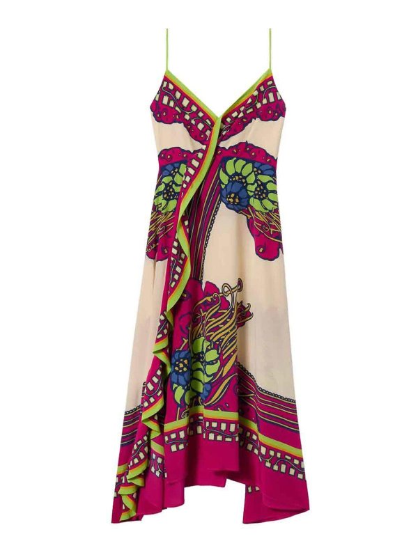 LA DOUBLEJ: Knielange Kleider - Knielanges Kleid - Bunt