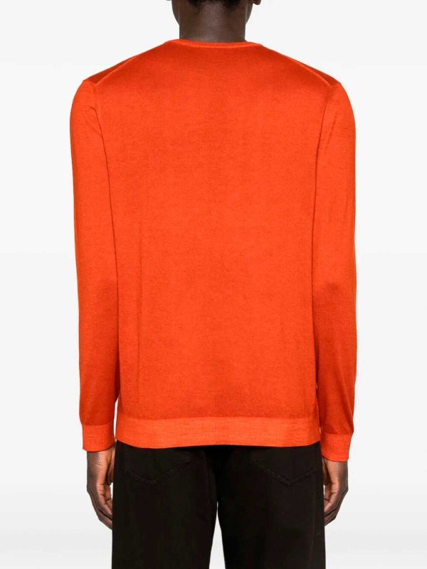クルーネック - オレンジ shop online: MALO