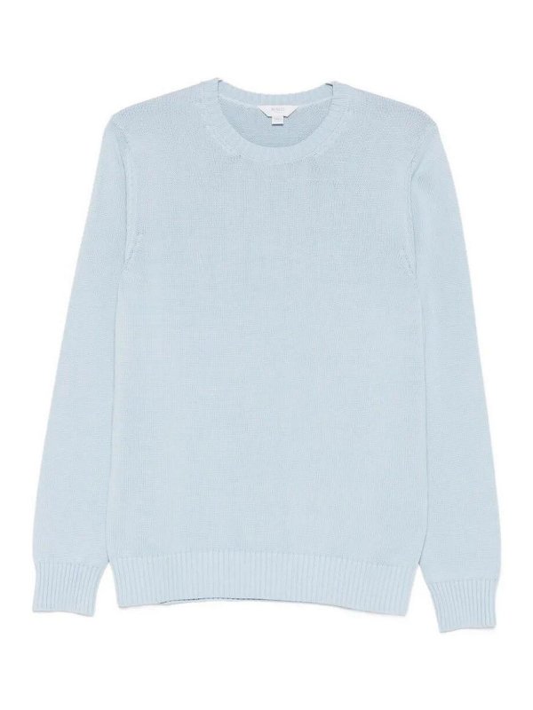 MALO: Strickpullover mit Rundhalsausschnitt - Rundhalspullover - Grau