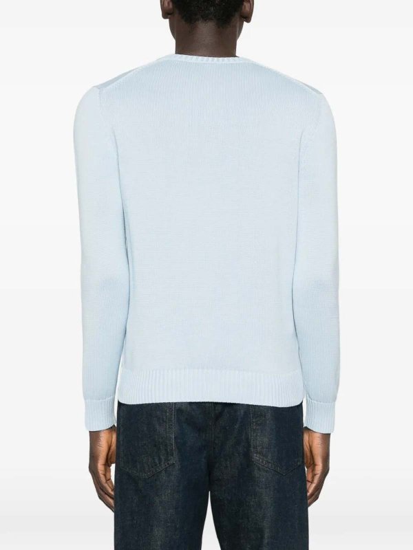 The Best Shops MALO: Strickpullover mit Rundhalsausschnitt - Rundhalspullover - Grau