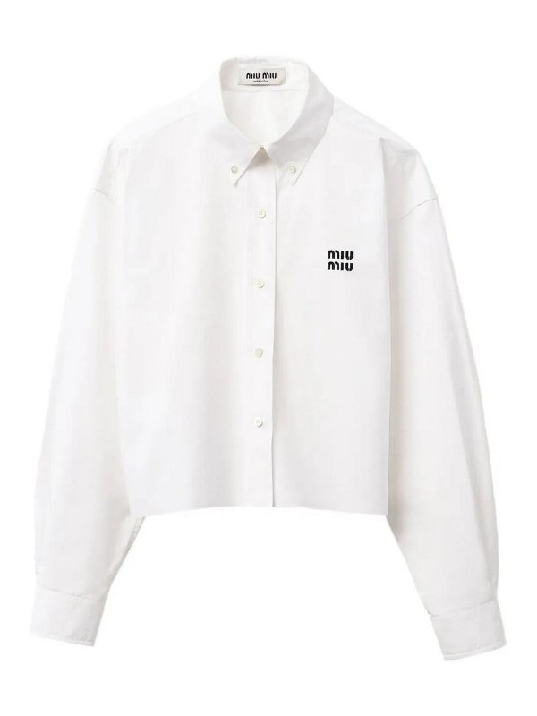 MIU MIU: shirts - Cropped Shirt