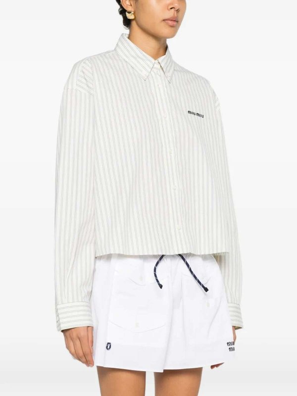The Best Shops MIU MIU: shirts - Striped Shirt