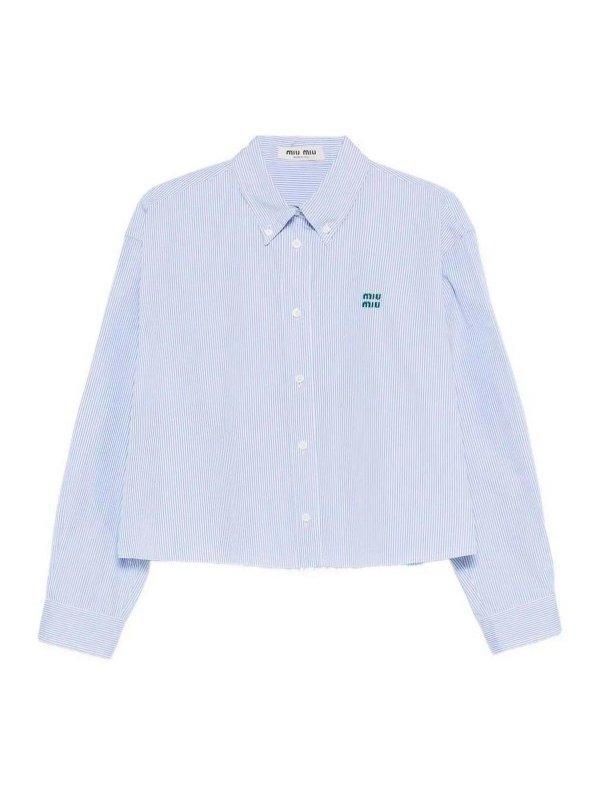 MIU MIU: shirts - Cropped Shirt