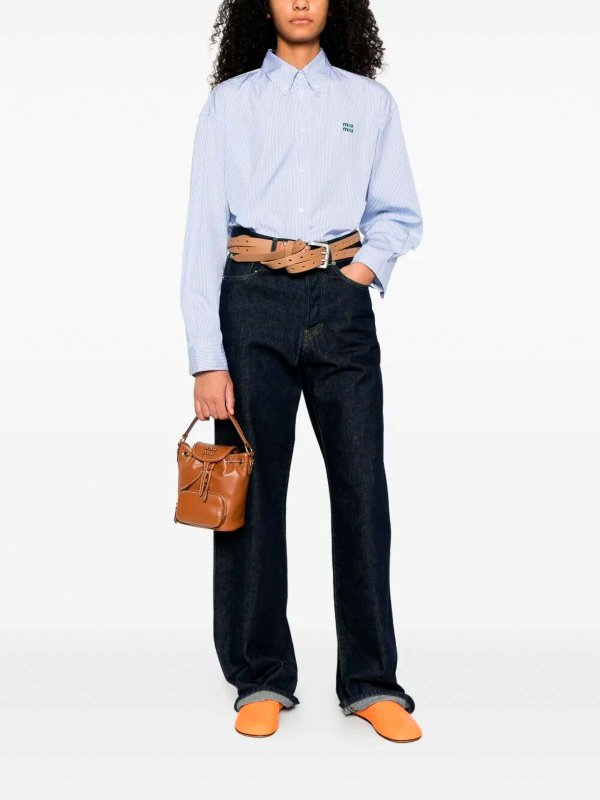 MIU MIU: shirts online - Cropped Shirt