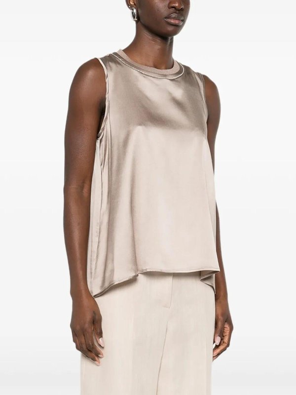 トップ/タンクトップ - ダークグレー shop online: PESERICO