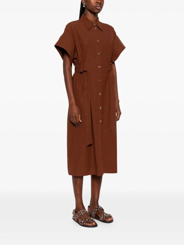 膝丈ドレス - ブラウン shop online: Pinko