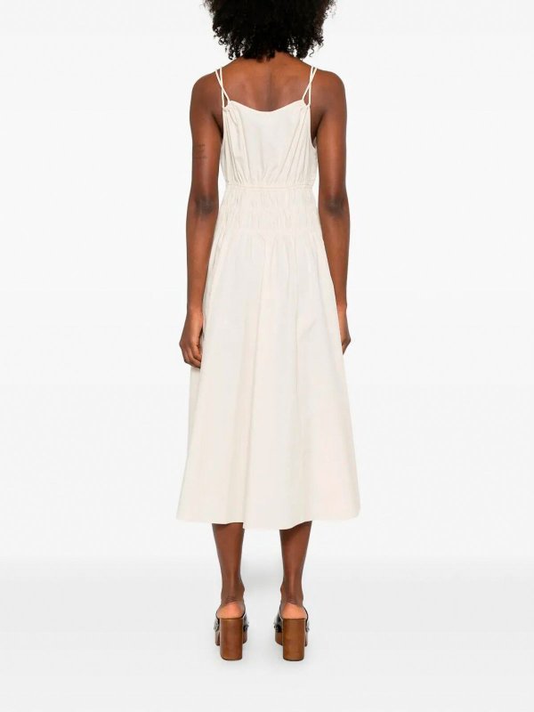 The Best Shops Pinko: Knielange Kleider - Knielanges Kleid - Hellbeige