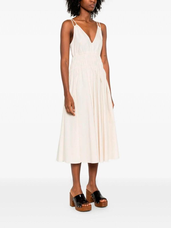 Knielanges Kleid - Hellbeige shop online: Pinko