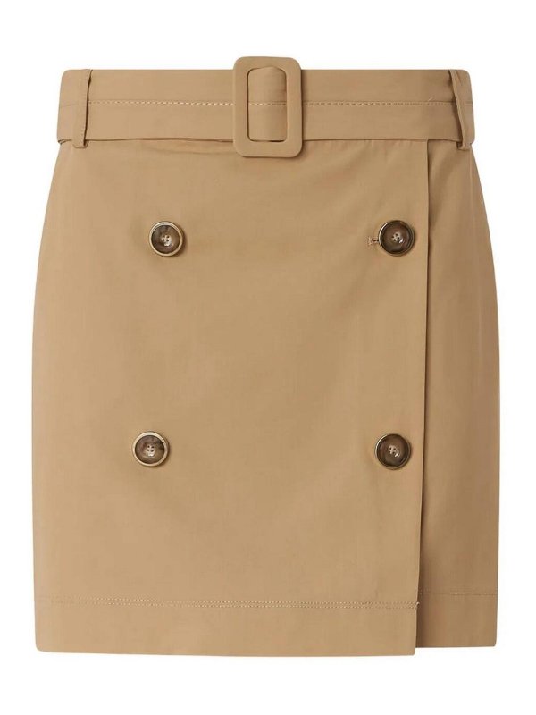 Pinko: Knielange und Midi Röcke - Midirock - Beige