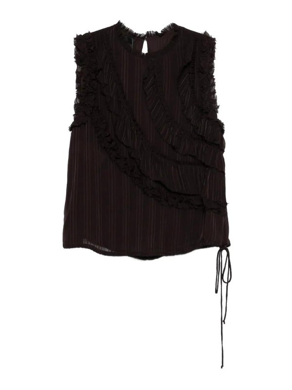 Pinko: Tops y camisetas sin mangas - Top - Marrón