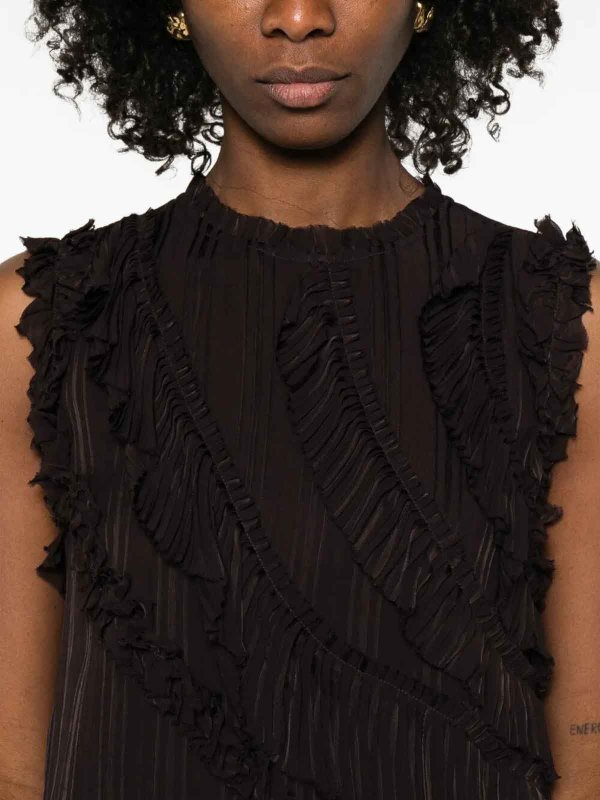 The Best Shops Pinko: Tops y camisetas sin mangas - Top - Marrón