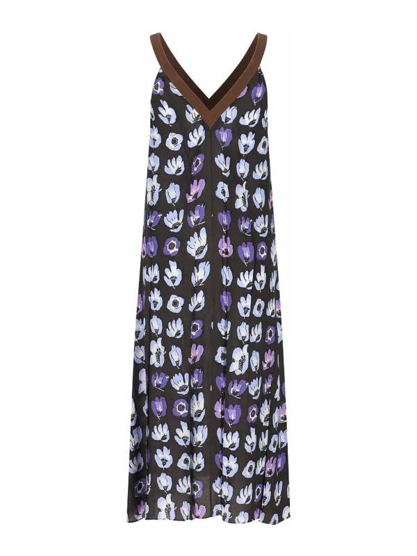 PRADA: knee length dresses online - V-Neck Dress