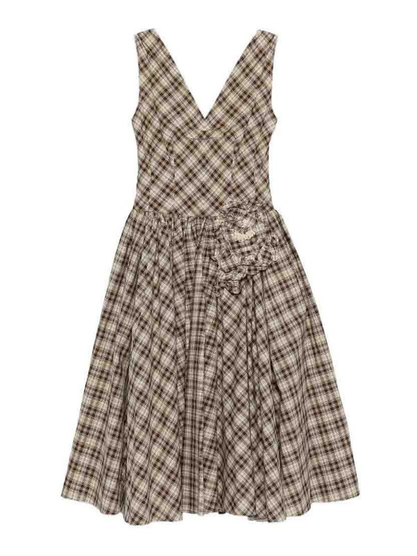 PRADA: knee length dresses - Popeline Dress
