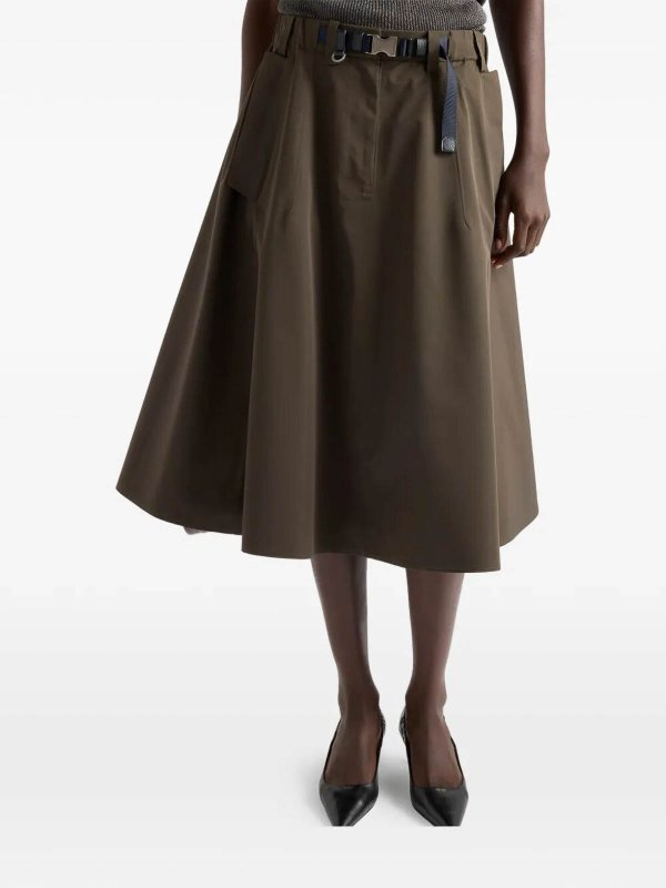 The Best Shops PRADA: Knee length skirts & Midi - Technical Fabric Skirt