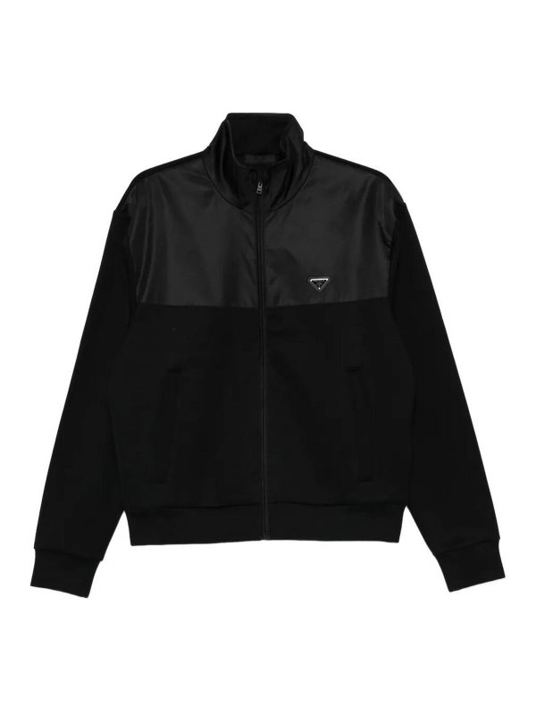PRADA: casual jackets - Cotton And Re-Nylon Jacket
